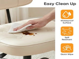 Ergonomic PU Leather Desk Chair, Armless Rolling Chair with Thickened Cushion for Small 77896294