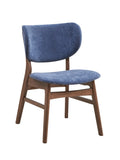 Blue and Walnut Padded Side Chair B062P209228