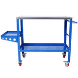 Welding Table 36"x18", 1200lbs Load Capacity Steel Welding Workbench Table on Wheels, Portable Work W465P176039