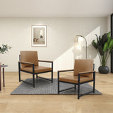 ZNTS Lounge, living room, office or the reception area Leathaire accent arm chair with Extra thick padded W1359P194171