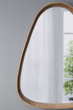 30"x38" Irrgeular Mirror with Wood Frame, Wall Mirror for Living Room Bathroom Entryway W2078126451