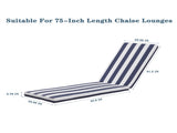2PCS Set Outdoor Lounge Chair Cushion Replacement Patio Funiture Seat Cushion Chaise Lounge Cushion 10767843