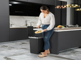 Trash Can, 10.5 Gallon Plastic Step Bin with Soft Close Lid, Black 36277632