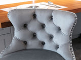 Swivel Velvet Barstools Adjusatble Seat Height from 25-33 Inch, Chrome base Bar Stools with Backs W1143P309419