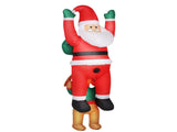 7FT Hanging Christmas Inflatable Santa with Dog, Christmas Blow Up Decoration with Built-in LED 48958401