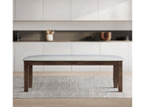 Dining Bench, Brown/Gray, Rectangular seat, Padded cushion, Upholstered in soft gray fabric, 31830915