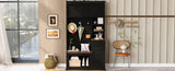 U-Can Modern Entryway Bench with Coat Rack, 3 Shelves and Drawers, 3 Sturdy Hooks, 40.2'' Wide Hall N724P264676B