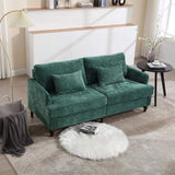 COOLMORE Mid Century Modern chenille Fabric Loveseat sofa, 2-Seat Upholstered Loveseat Sofa Modern W395P151896