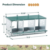 3 Room Metal Chicken Nesting Boxes 3 Compartment Egg Coop 20849830