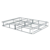9 in. Twin-XL Size Folding Mattress Box Spring Foundation Bed Base, Polyester, Metal Frame, Gray B011P216694
