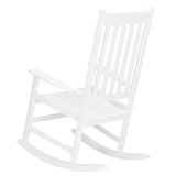 ZNTS 68.5*86*115CM Square Wooden Rocking Chair White 67747455