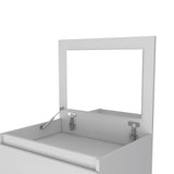 Dresser 43"H, Jewelry Box, Mirror, Single Door Cabinet, Two Drawers, White B097132972