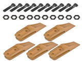6684447 Skid Steer Bucket Teeth 5PK with Bolt & Nuts 10PK 1A1460 1F7958 Fit for 5/8" Bucket Lip 07139528
