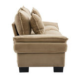 Corduroy Sofa Sleeper Couch Loveseat Sofa with Pillows Comfy Upholstered Deep Seat Sofa for W676P227338