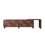 70"-90" Extendable TV Cabinet, Modern Entertainment Center with Storage and Adjustable Shelves, Mid W1435P190370