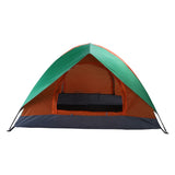 ZNTS 2-Person Double Door Camping Dome Tent Orange & Green 63373900