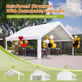 20x20 FT Party Tent with 2 Storage Bags & Removable Sidewalls, Outdoor Canopy Gazebo for Carport 09080861