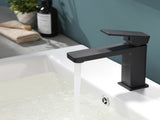 Black Bathroom Faucet, Brushed Black Faucet for Bathroom Sink, Black Single Hole Bathroom Faucet W1932P156219
