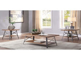 Weathered Oak and Sandy Black End Table with Shelf B062P189220