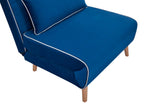 CANON Modern Velvet Foldable Sofa Bed with Piping Design - 3-Position Adjustable Backrest, Converts W3391P324987