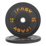 ZNTS Weight Plates, Rubber Bumper Plates, 2 Inch Steel Insert 15lb Bundle Options Available for Home Gym 01039735