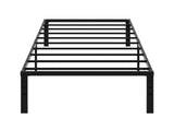 Black Twin Size Simple Basic Platform Metal Bed Frame - 14 Inch Bed Height 17683772