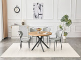 Round Foldable Dining Table for Small Spaces - MDF Material, Perfect for Dining Room, Tea Room & W3493P462093