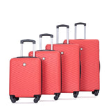 ZNTS luggage 4-piece ABS lightweight suitcase with rotating wheels, 24 inch and 28 inch with TSA lock, W284P149248