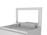 Dresser 43"H, Jewelry Box, Mirror, Single Door Cabinet, Two Drawers, White B097132972