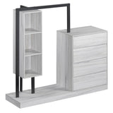 ZNTS Wardrobe with 4 Drawers and 3 Shelves,White N820P196888K