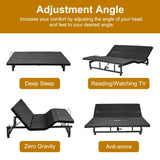 Adjustable Bed Base Frame Head and Foot Incline Quiet Motor King Size Zero Gravity, 4 Ports USB, W1038P194150