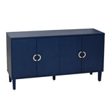 Stylish and Functional 4-Door Storage Cabinet with Pine legs and MDF, for Living Room Bedroom,and W757P144371