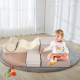 Soft Climb and Crawl Foam Playset 6 in 1, Soft Play Equipment Climb and Crawl Playground for TX307728AAE
