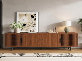 78" TV Stand for TVs Up to 85", TV Console for Living Room, Media Console with Soft-Closing Hinges, N710P510678P