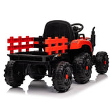 ZNTS Ride on Tractor with Trailer,24V 400W Powered Electric Tractor Toy w/Remote Control,electric car for W1578P194696