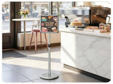 Adjustable Floor Standing Sign Holder, 8.5"x11" Front Loading Snap Frame with 360&deg Rotatable 64913482