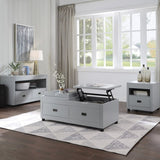 Dove Grey Storage End Table B062P189192