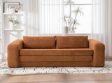 71" 2-in-1 Pull Out Foldable Loveseat Sofa Bed with Armrest & Backrest Pillows, Convertible Chenille W3118P388900