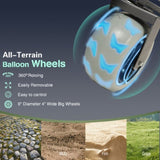 Beach Wagon with Big Wheels for Sand 500lbs capacity - All Terrain Steel Frame Utility Cart with 9" 70865367