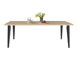 63-inch Modern Dining Table, Wooden Tabletop & Rust-Resistant Iron Legs, Rectangular Kitchen Table W2699P365917