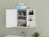 Bathroom Medicine Cabinet with Mirror, Wall Mounted Bathroom Cabinet with Mirror Door, 6 Open 89992700