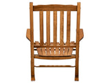 Square Wooden Rocking Chair Wavy Backboard Original Color 82239638