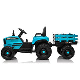 ZNTS Ride on Tractor with Trailer,24V 400W Powered Electric Tractor Toy w/Remote Control,electric car for W1578P194692