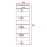 Connecticut Wall Mounted Shoe Rack, Mirror, Five Shelves, Ten Shoes Capacity B128P148691