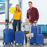 Complete 4-Piece ABS Luggage Set with Diamond Pattern & Reinforced Corners 27757840