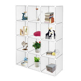 ZNTS Cube Storage 12-Cube Book Shelf Storage Shelves Closet Organizer Shelf Cubes Organizer Bookcase 02284857