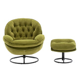 ZNTS Accent chair TV Chair Living room Chair with Ottoman-FRUIT GREEN W67641179