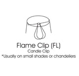 ZNTS Slant Pure Silk Pongee Chandelier Lampshade with Flame Clip, Natural B075101721