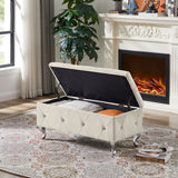 ZNTS Storage Bench, Flip Top Entryway Bench Seat with Safety Hinge, Storage Chest with Padded Seat, Bed W1359120045