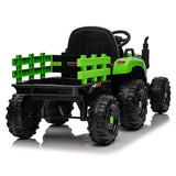ZNTS Ride on Tractor with Trailer,12V Battery Powered Electric Tractor Toy w/Remote Control,electric car W1396124964